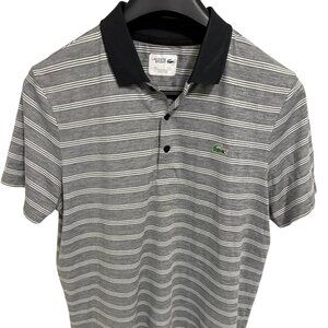 Lacoste Sport Golf Polo Shirt Mens XL Presidents Cup Embroidered Striped Casual